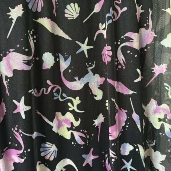Torrid Women Disney The Little Mermaid Midi Mesh T-Shirt Dress Plus Size 1 NWT - Picture 11 of 13